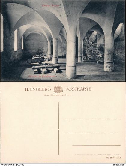 Ansichtskarte Stolpen Burg Stolpen - Geschütze - Zimmer 1913