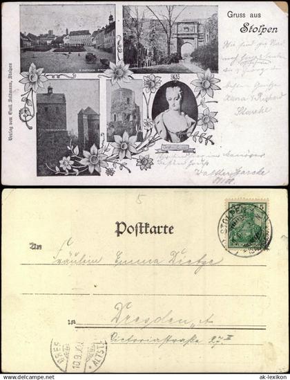 Ansichtskarte Stolpen Burg Stolpen, Markt, Gräfin Cosel 1900