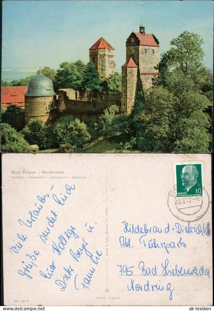 Ansichtskarte Stolpen Burg Stolpen: Nordansicht 1970