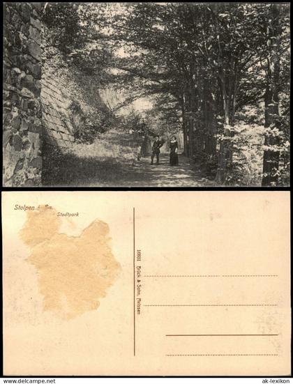 Ansichtskarte Stolpen Burg Stolpen Stadtpark 1913
