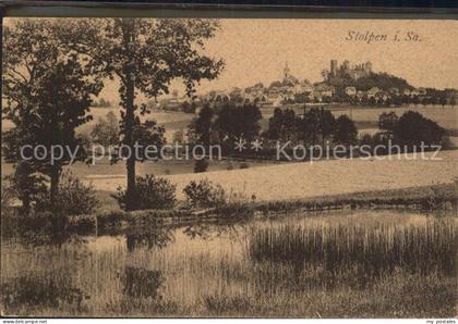 Stolpen Stadtansicht mit Schloss Stolpen