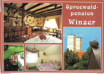 Straupitz Spreewaldpension Winzer Gastraum Fremdenzimmer Kahnfahrt Storchennest