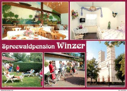 Straupitz Spreewaldpension Winzer Gastraum Zimmer Liegewiese Kirche