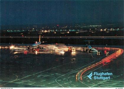 Stuttgart Flughafen Stuttgart bei Nacht