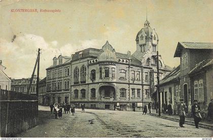 AK Klostergrab Hrob Rathausplatz Sudeten gelaufen Postkarte