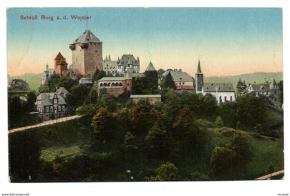 tarjeta postal de schlob burg. wupper.