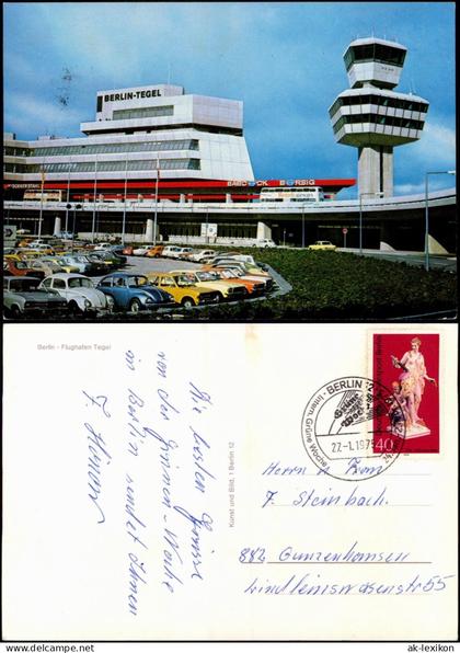 Ansichtskarte Tegel-Berlin Flughafen 1975    Sonderstempel der Int. Grüne Woche