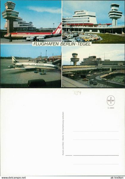 Tegel-Berlin Flughafen Berlin Tegel verschiedene Ansichten mit Flugzeug 1975
