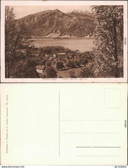 Ansichtskarte Tegernsee (Stadt) Hirschberg, Tegernsee 1926