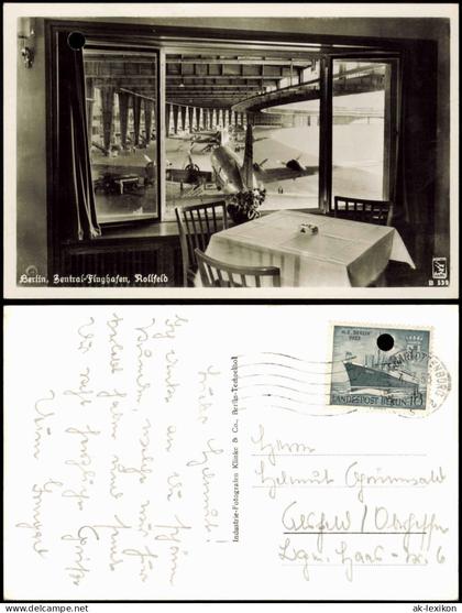 Tempelhof-Berlin Flughafen Tempelhof Blick vom Zimmer auf das Rollfeld 1953