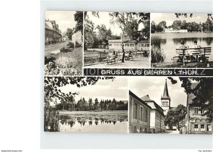 Gehren Thueringen Badeteich Seerosenteich Rathaus