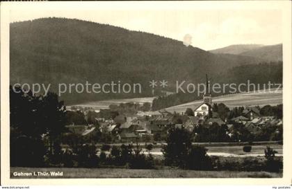 Gehren Thueringen Ortsansicht mit Kirche