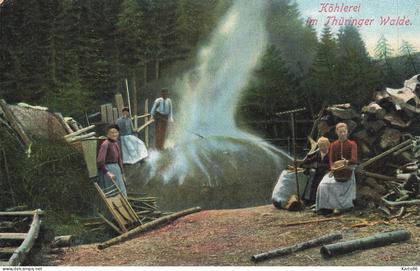 köhlerei im thüringer walde * thuringe germany allemagne