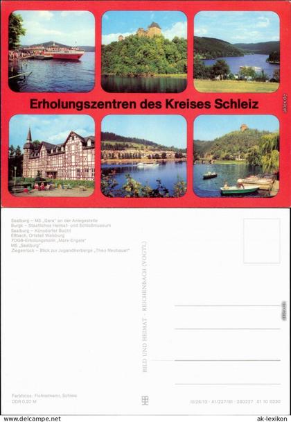 MS Saalburg, Ziegenrück, Burgk, Saalburg, Walsburg c1981