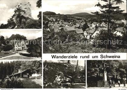 Schweina Bad Liebenstein Ruine Liebenstein Waldgaststaette Kissel Schloss Altens
