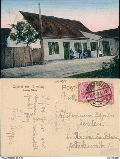 Ansichtskarte Treuenbrietzen Gasthof zur Erholung 1922