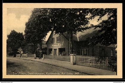 AK Kuddewörde-Trittau, Gemischtwarengeschäft von Emil Priebe