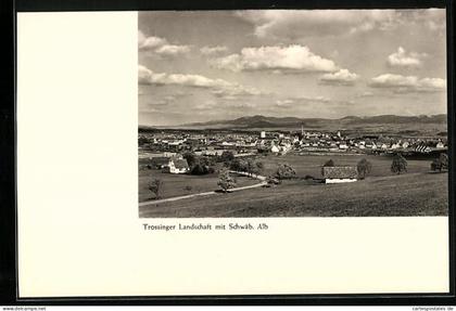 AK Trossingen, Trossinger Landschaft mit Schwäb. Alb