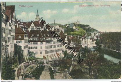 Tübingen - Neckaransicht mit Österberg - Verlag Gebr. Metz Tübingen
