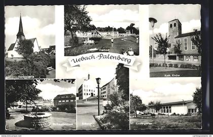 AK Übach-Palenberg, Freibad, Karlskapelle, Kath. Kirche, Rathaus