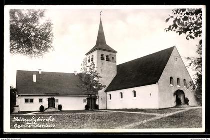 AK Unterhaching, Heilandskirche mit Gemeindehaus