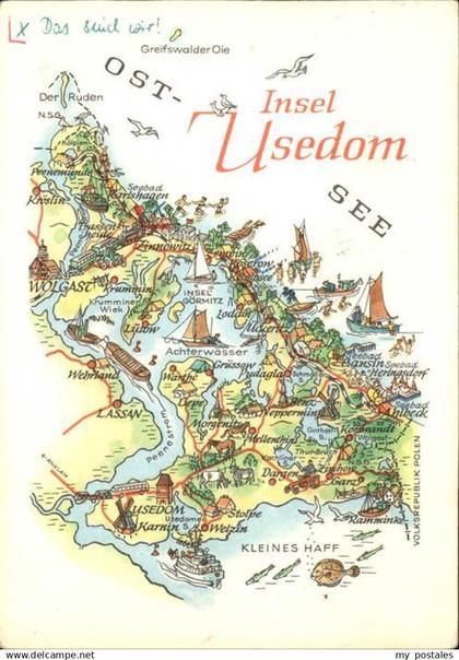 Usedom Landkarte