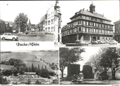 Vacha Markt Rathaus Burgruine St. Annen