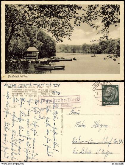 Ansichtskarte Varel Umland-Ansichn Mühlenteich bei Varel 1939
