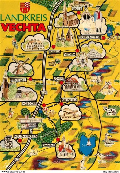 Vechta Landkarte des Landkreises