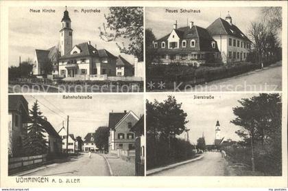 Voehringen Iller Neue Kirche Apotheke Schulhaus Bahnhofstrasse Illerstrasse