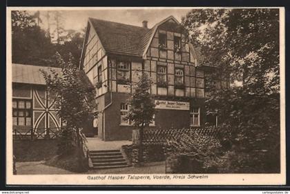 AK Voerde, Blick zum Gasthaus Hasper Talsperre