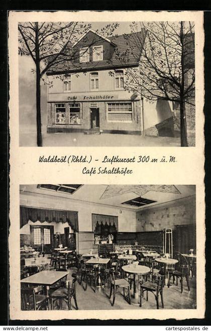 AK Waldbröl /Rhld., Cafe Schalthöfer, Innenansicht