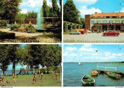 Wandlitz Wandlitzsee Anlage Springbrunnen Bahnhof Strandbad Bootsanleger