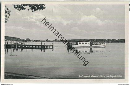 Waren-Müritz - Anlegebrücke - Verlag R. Lederbogen Karl-Marx-Stadt
