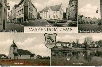Warendorf NRW Emsstrasse Markt Patrizierhaeuser Josefskirche Emsanlagen
