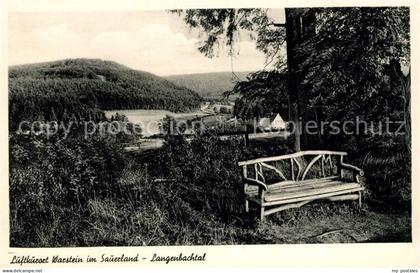 Warstein Langenbachtal Ruhebank