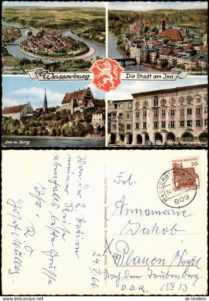 Wasserburg am Inn Wasserburg a. Inn Innschleife, Ilmpartie, Patrizierhaus 1966