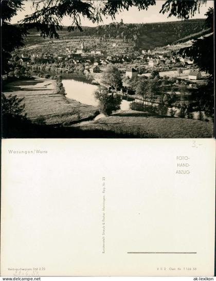 Ansichtskarte Wasungen Panorama-Ansicht Gesamtansicht DDR Postkarte 1965/1958