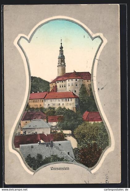 AK Weesenstein, Ortspartie, Passepartout