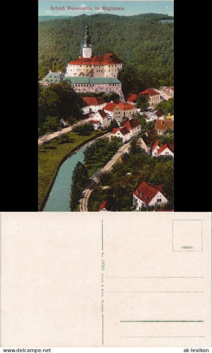 Ansichtskarte Weesenstein (Müglitz) Weesenstein Schloß 1915