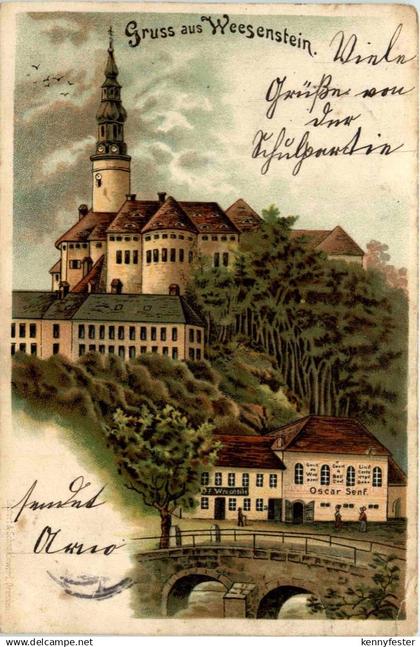 Gruss aus Weesenstein - Litho