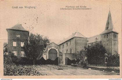 ALLEMAGNE - Wegberg - Pfarrhaus - Kirche - Presbytère - Eglise - Clocher - Champs - Arbres - Carte postale ancienne