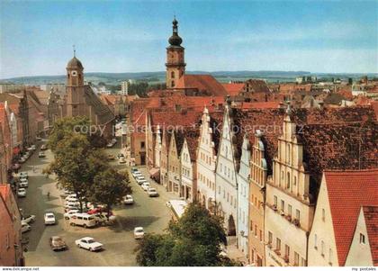 Weiden  Oberpfalz Stadtzentrum Kirche Giebelhaeuser