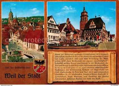 Weil der Stadt Ortsansicht Marktbrunnen Rathaus