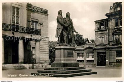 Weimar Thueringen Goethe Schiller Denkmal Statuen