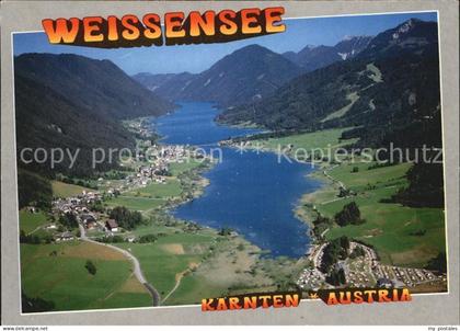 Weissensee Kaernten Fliegeraufnahme