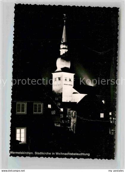 Wermelskirchen Stadtkirche Weihnachtsbeleuchtung