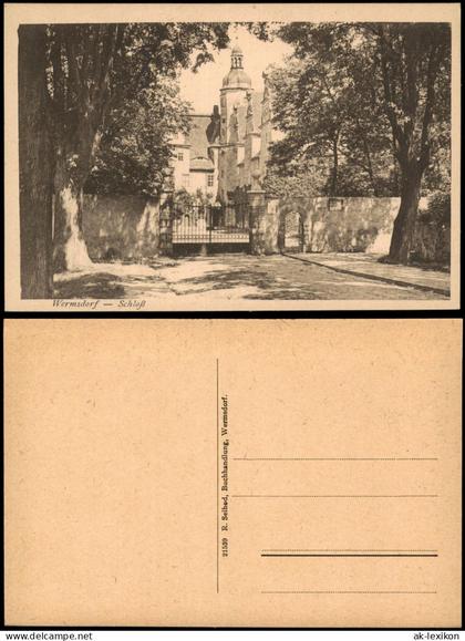 Ansichtskarte Wermsdorf Jagdschloss - Eingangstor 1923