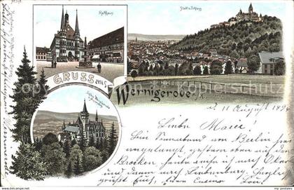 Wernigerode Harz Rathaus Stadt und Schloss Wernigerode