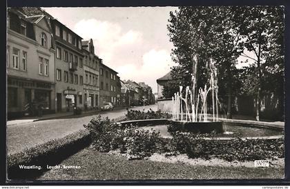 AK Wesseling, Strassenpartie mit Leucht-Brunnen